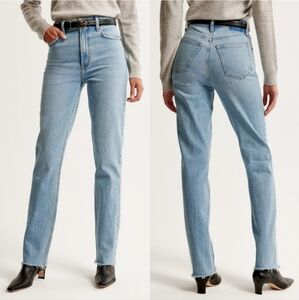 Abercrombie & Fitch The '90s Straight Ultra High Rise Jeans 24 00